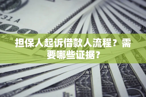 济南担保人起诉借款人流程?需要哪些证据? 济南担保人起诉借款人流程?需要哪些证据?